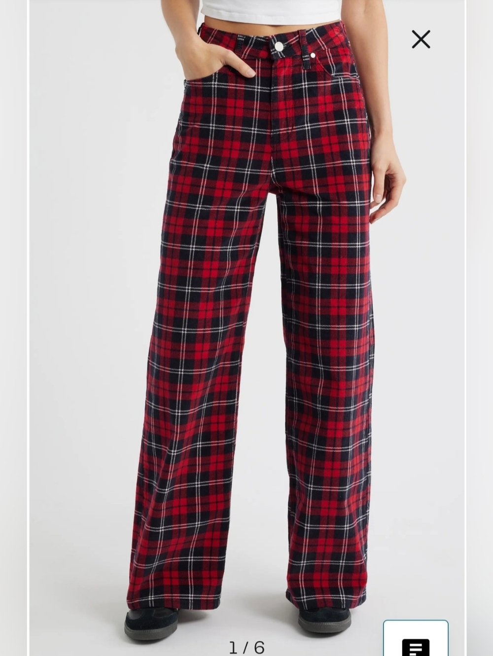 No Doubt - Gwen Stefani - PTCL Plaid Pants & Black White Tube Top - Picture 2 of 12